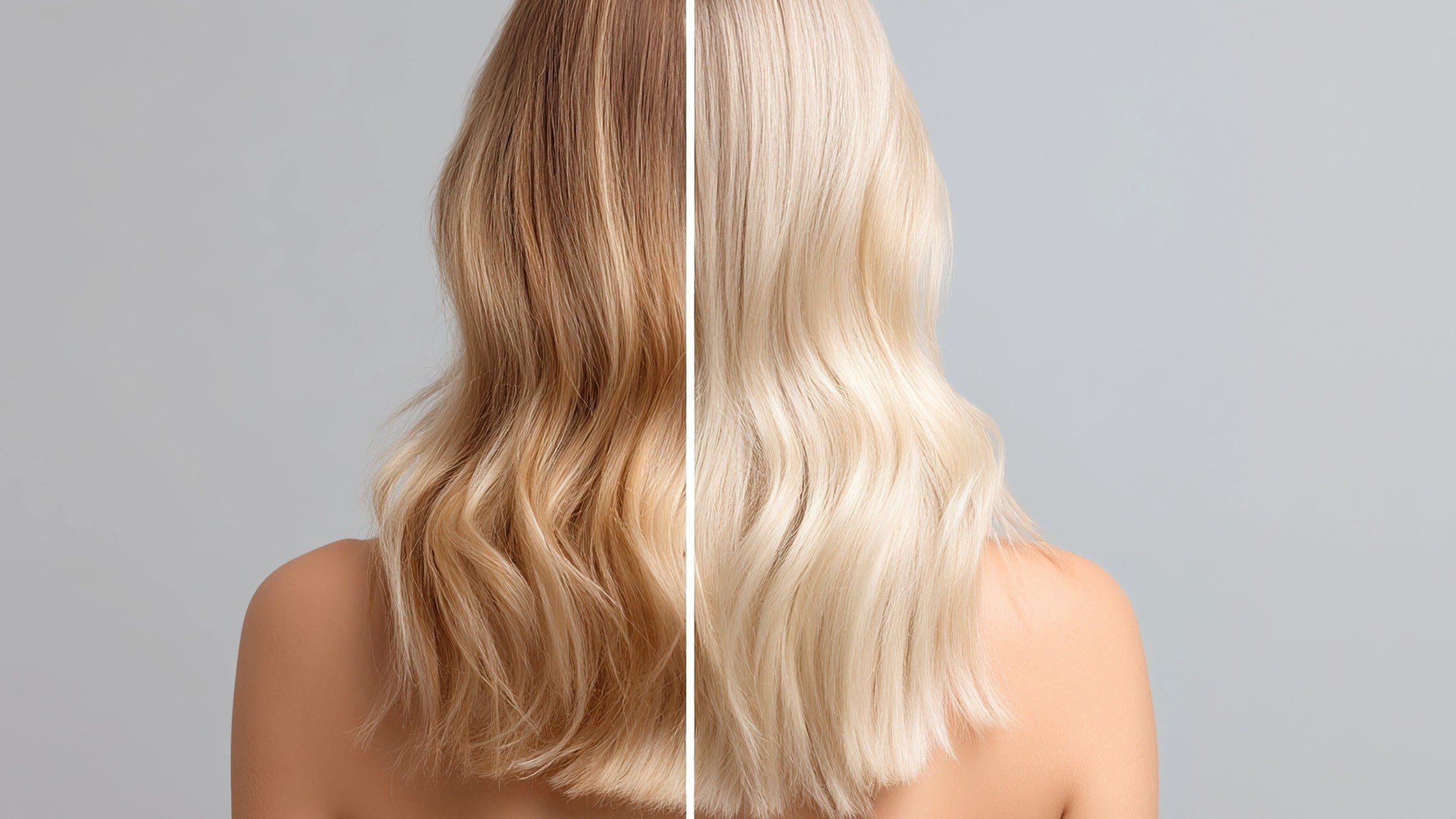 Donna con capelli biondi e babylight naturale durante trattamento in salone parrucchiere a Milano